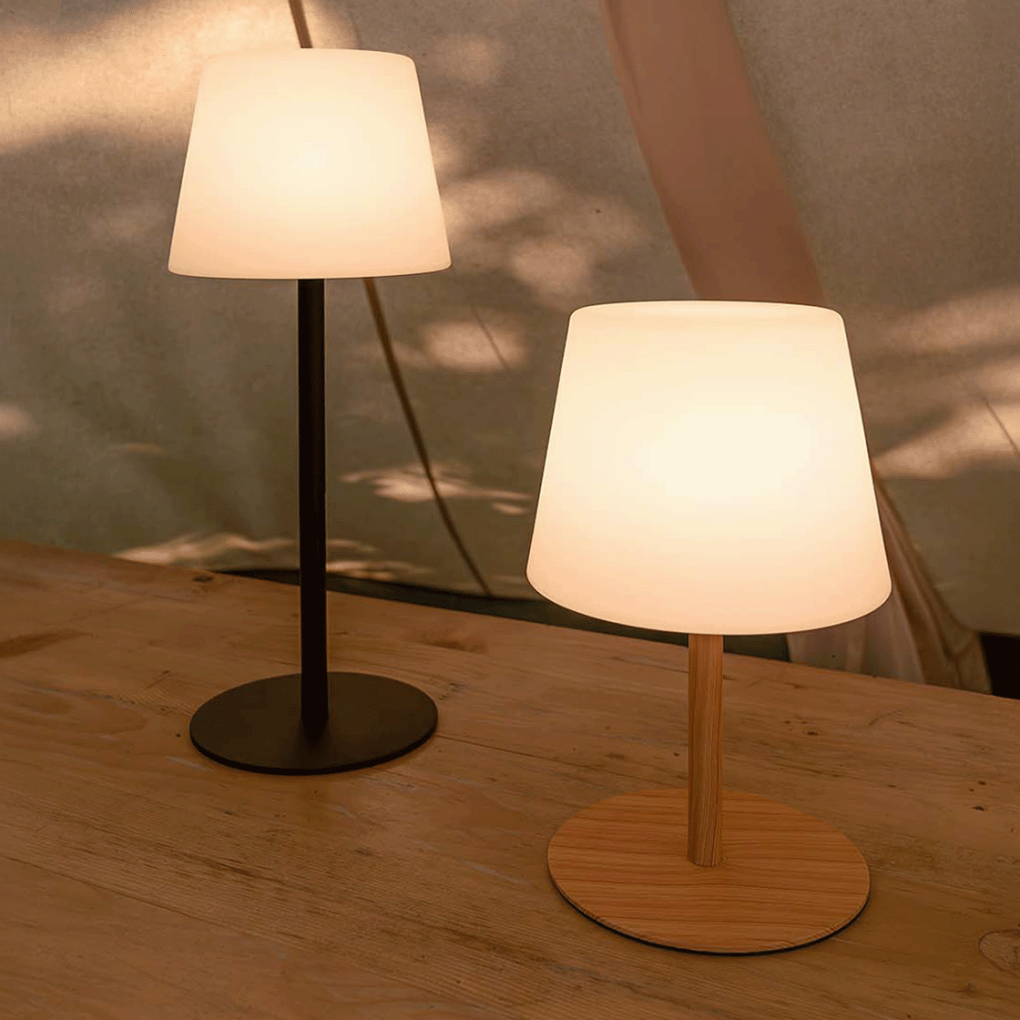 Elin Lampe Holzoptik/Weiß