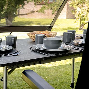 Sorrento table extendable honeycomb dark grey 80/110/140cm